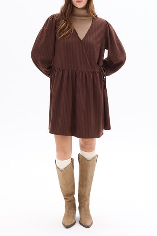 Vestido evasé - Marrón