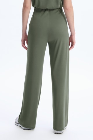 Pantalón ancho de tiro alto - Verde
