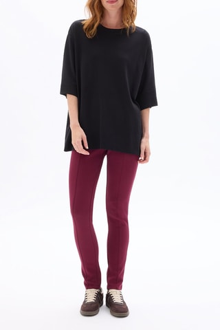 Pantalón slim fit de tiro alto - Rojo