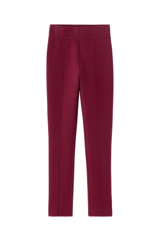 Pantalón slim fit de tiro alto - Rojo
