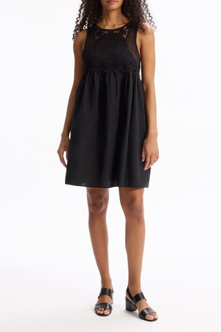 Vestido evasé - Negro