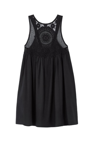 Vestido evasé - Negro