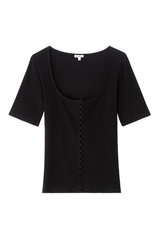 Camisa recta - Negro