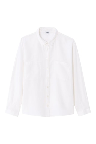 Camisa oversize de lino - Blanco