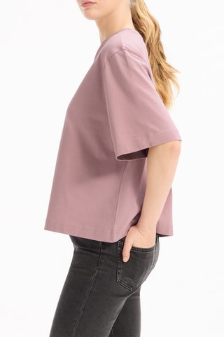 Camiseta ancha de algodón orgánico - Rosa