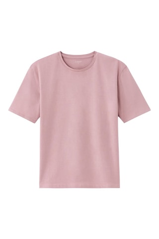Camiseta ancha de algodón orgánico - Rosa