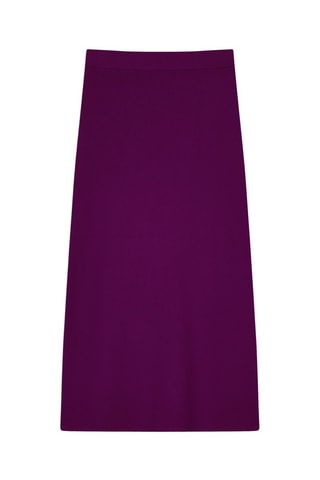 Falda midi de talle alto - Violeta