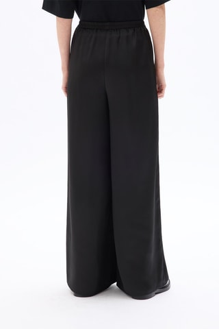 Pantalón ancho de tiro alto - Negro