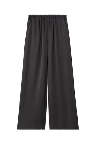Pantalón ancho de tiro alto - Negro