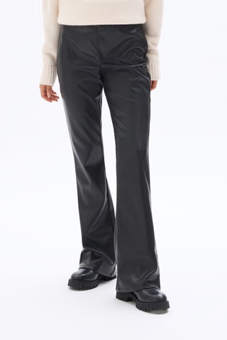 Pantalón flare de tiro alto - Negro