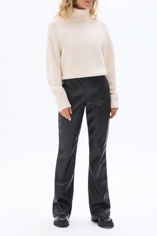Pantalón flare de tiro alto - Negro