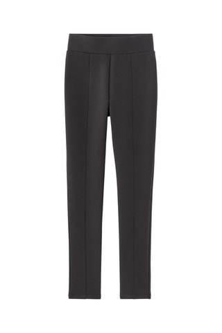 Pantalón slim fit de tiro alto - Gris