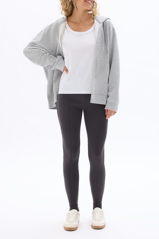 Pantalón slim fit de tiro alto - Gris