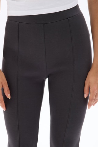 Pantalón slim fit de tiro alto - Gris