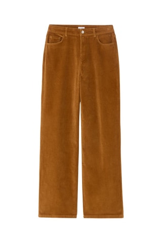 Pantalón ancho de terciopelo - Marrón