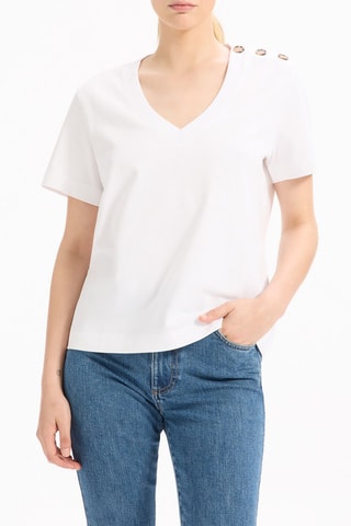 Camiseta recta - Blanco
