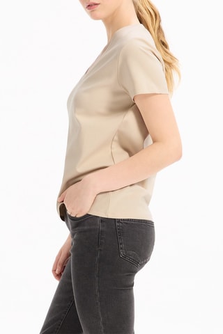 Camiseta recta - Beige