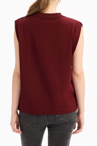 Camiseta ancha - Rojo