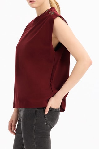 Camiseta ancha - Rojo