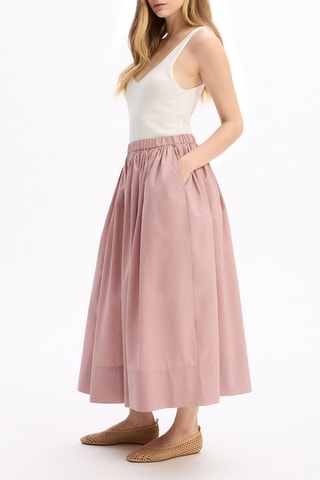Falda midi - Rosa