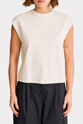 Camiseta recta - Crudo