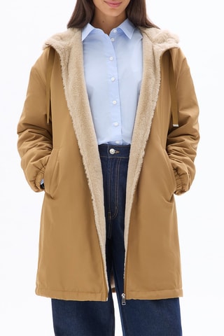 Parka con capucha - Marrón