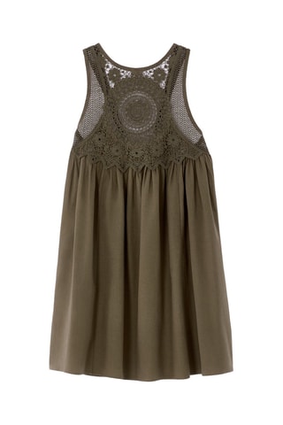 Vestido evasé - Caqui