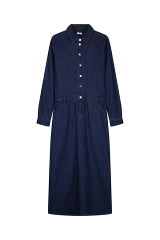 Vestido vaquero largo - Azul