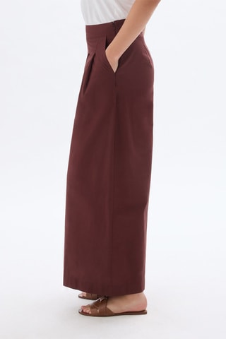 Pantalón ancho - Marrón