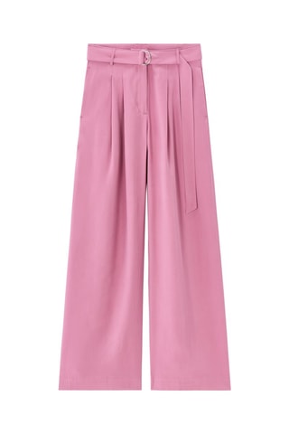 Pantalón ancho de tiro alto - Rosa