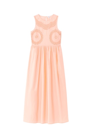 Vestido midi sin mangas - Naranja