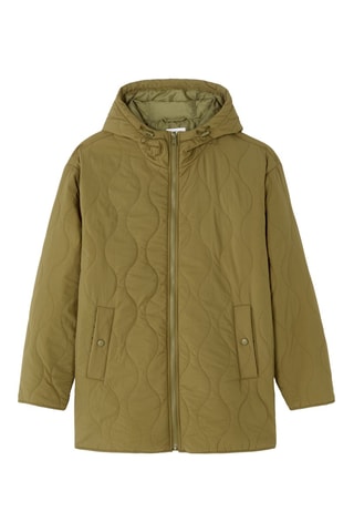 Anorak con capucha - Caqui
