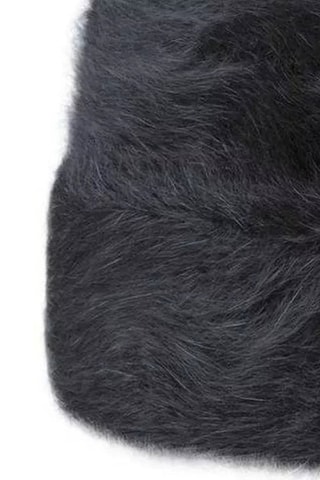 Bonnet de marche en angora - Noir