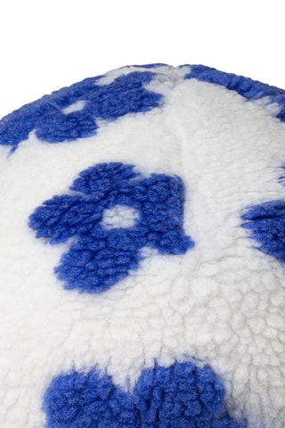 Bonnet polaire - Blanc et bleu électrique