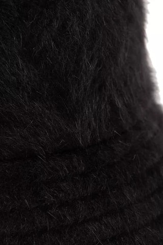 Bob de randonnée en angora et fourrure synthétique - Noir