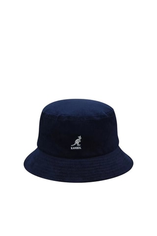Bob de marche en velours - Bleu marine