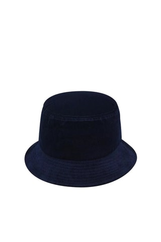 Bob de marche en velours - Bleu marine