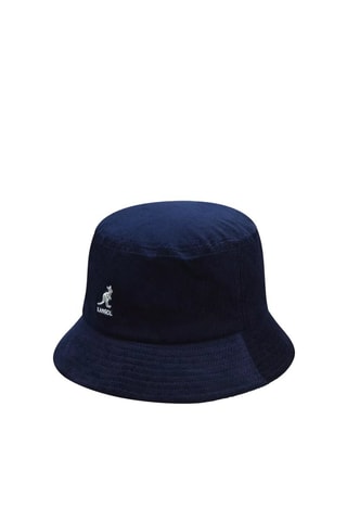 Bob de marche en velours - Bleu marine