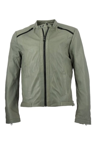 Veste en cuir de mouton - Vert