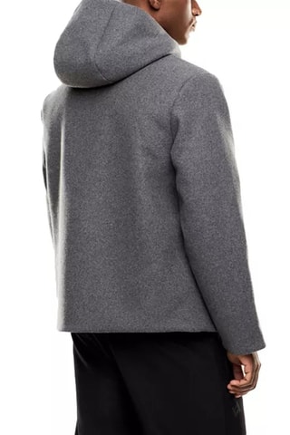 Veste en laine à capuche - Gris