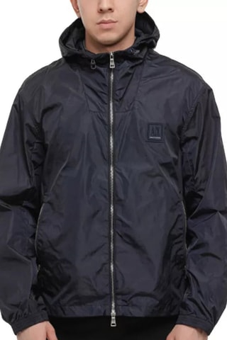 Bomber à capuche - Bleu nuit