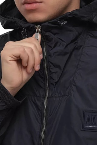 Bomber à capuche - Bleu nuit