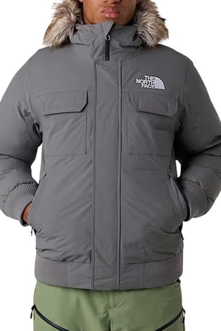 Bomber à capuche - Gris et blanc