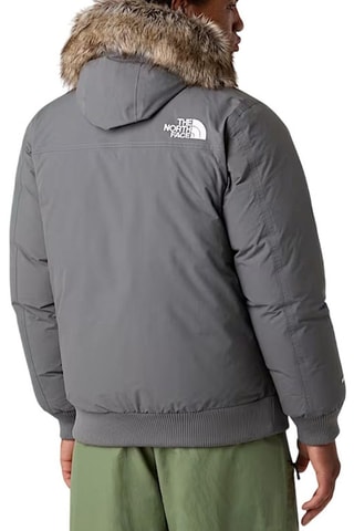 Bomber à capuche - Gris et blanc