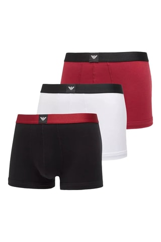 3 boxers - Noir, bordeaux et blanc