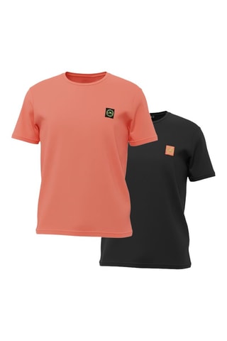 2 t-shirts - Noir et corail