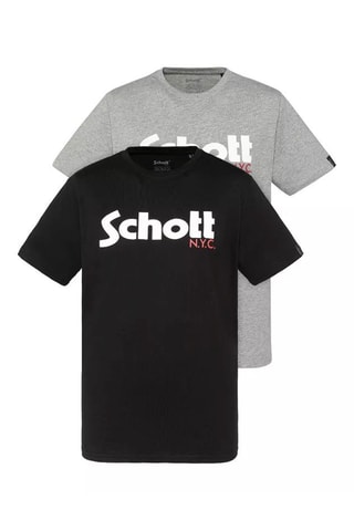 2 t-shirts standard - Noir et gris chiné