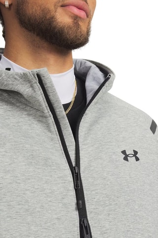Sweat polaire à capuche - Gris chiné