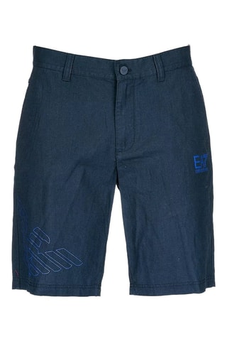 Short en lin - Bleu marine