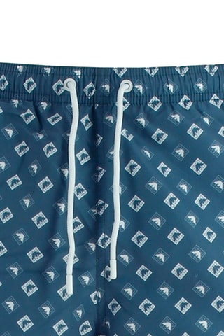 Short de bain - Bleu et blanc